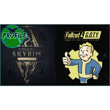 Купить аккаунт Skyrim Anniversary Edition + Fallout 4 G.O.T.Y выгодно