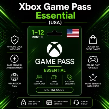 Купить подписку Xbox Game Pass Essential на 1–12 месяцев выгодно