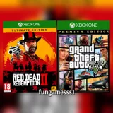 Купить аккаунт RDR 2 Ultimate + GTA 5 Premium на Xbox по выгодной цене