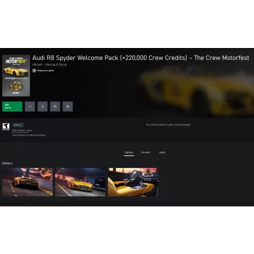 Купить код Audi R8 Spyder Welcome Pack +220,000 Crew Credits – The Crew Motorfest для Xbox выгодно