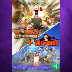 Купить активацию Worms Battlegrounds + Worms W.M.D для Xbox выгодно